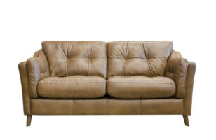 alexander and james saddler tan leather midi sofa