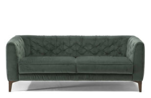 natuzzi editions b988-green button back 3 seater sofa