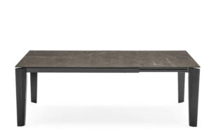 calligaris extending ceramic table with metal legs