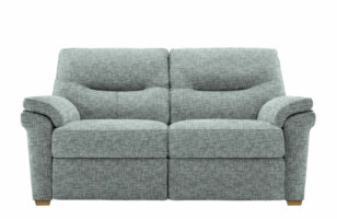 gplan seattle 2 seater fabric sofa with walnut legs