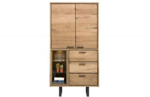 xooon oak cabinet with metal legs