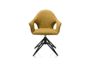 xooon liah mustard fabric dining chair