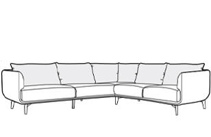 MOA 2 seater Chaise sofa