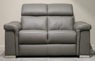 Houston 2 seater charcoal leather