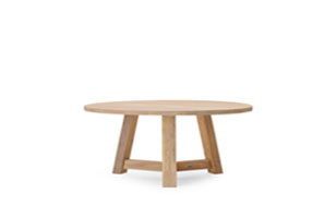 neptune arundel round natural oak dining table 120