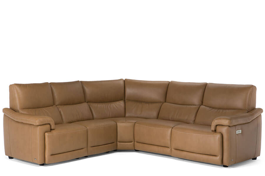 Natuzzi C070 leather corner sofa cut