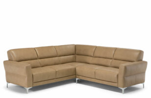 Natuzzi C105 leather corner sofa